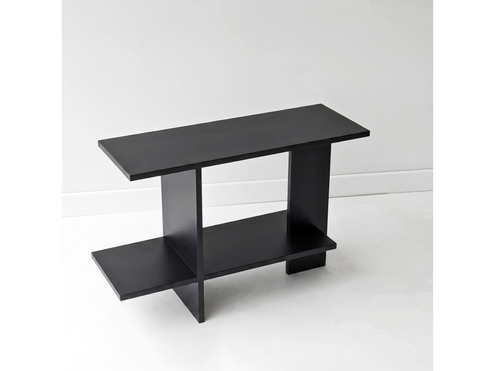 "Essenziale" Wooden Side Table - 80 x 30 x 55 cm - Black