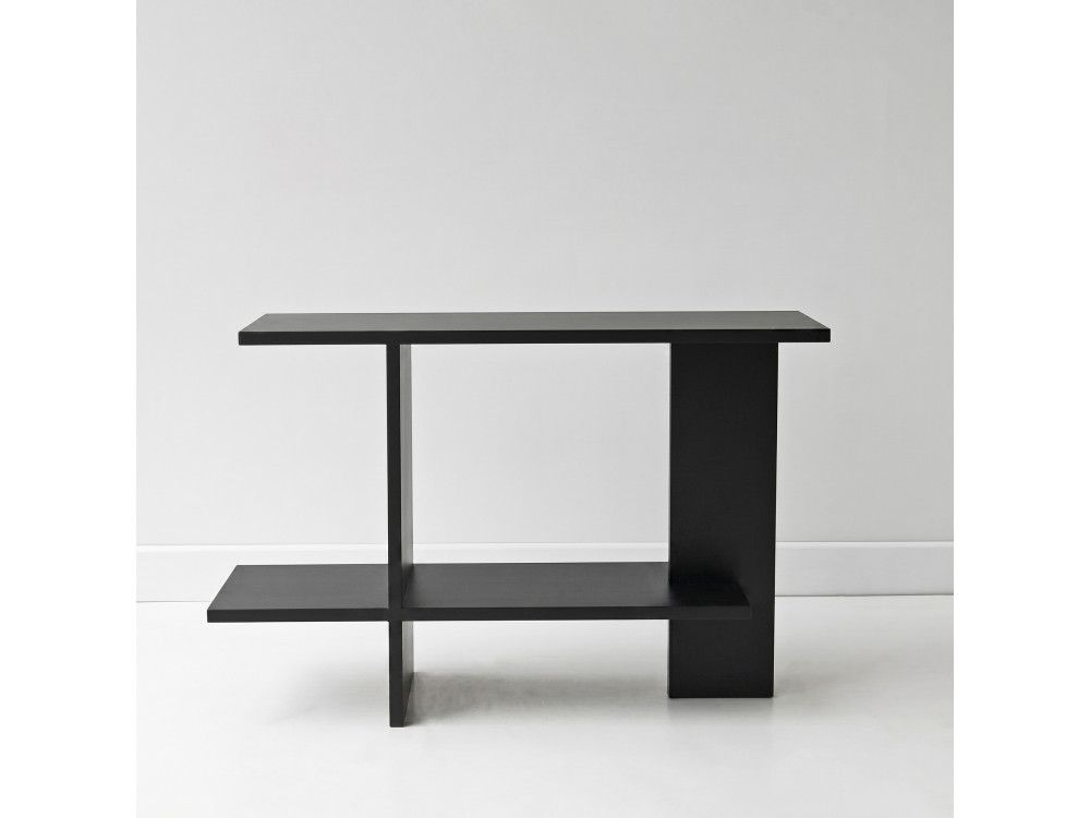 "Essenziale" Wooden Side Table - 80 x 30 x 55 cm - Black