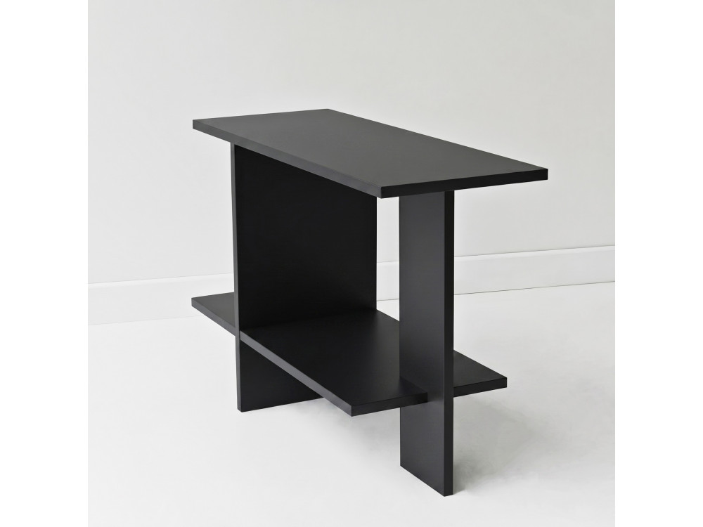 "Essenziale" Wooden Side Table - 80 x 30 x 55 cm - Black