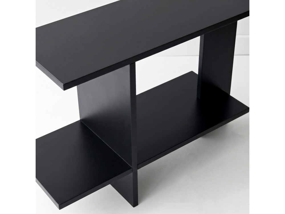 "Essenziale" Wooden Side Table - 80 x 30 x 55 cm - Black