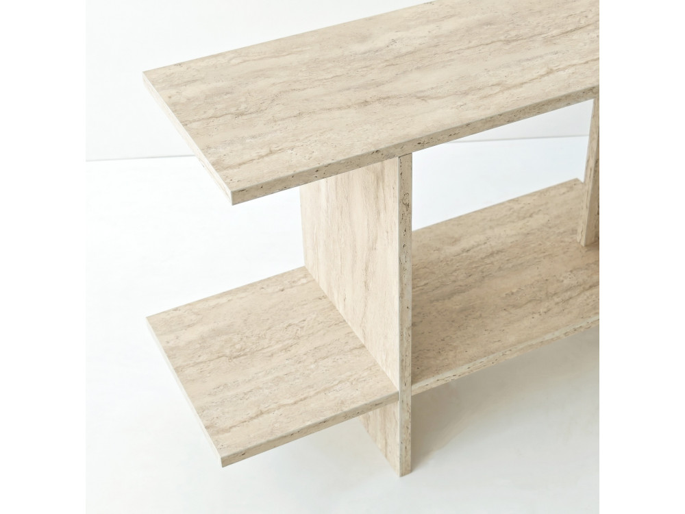 "Essenziale" Wooden Side Table - 80 x 30 x 55 cm - Travertine