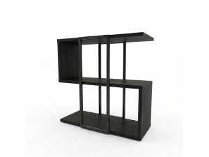 "HOMIA" Wooden Side Table - 56 x 25 x 56 cm - Black