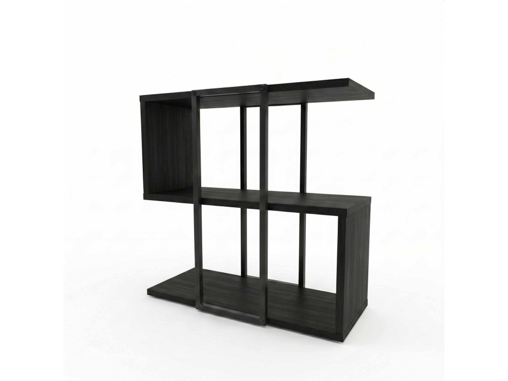 "HOMIA" Wooden Side Table - 56 x 25 x 56 cm - Black