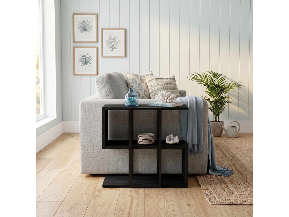 "HOMIA" Wooden Side Table - 56 x 25 x 56 cm - Black