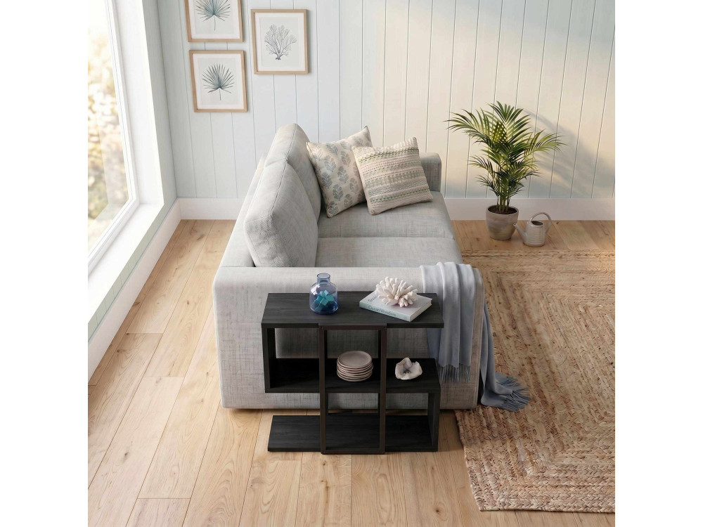 "HOMIA" Wooden Side Table - 56 x 25 x 56 cm - Black