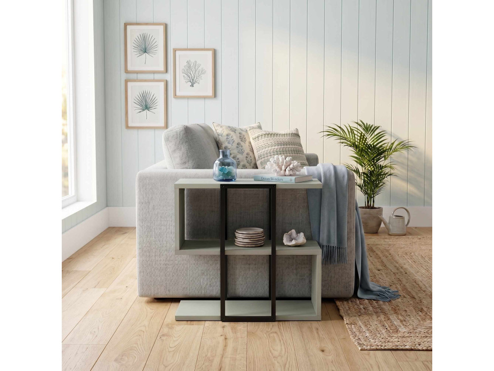 "HOMIA" Wooden Side Table - 56 x 25 x 56 cm - Ash Green
