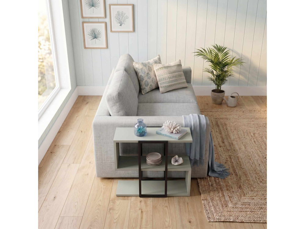 "HOMIA" Wooden Side Table - 56 x 25 x 56 cm - Ash Green
