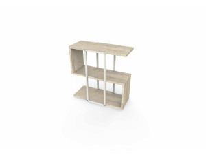 "HOMIA" Wooden Side Table - 56 x 25 x 56 cm - Travertine