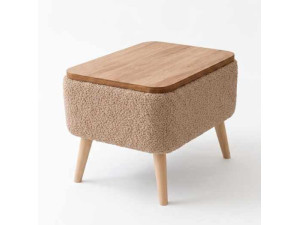 "Nora" Wooden Side Table - 60 x 30 x 45 cm - Brown