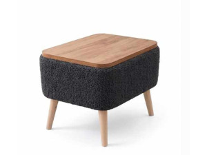 "Nora" Wooden Side Table - 60 x 30 x 45 cm - Anthracite