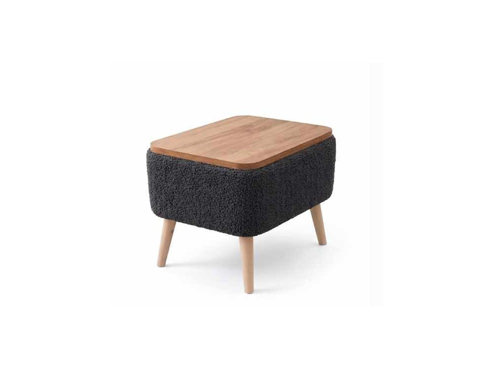 "Nora" Wooden Side Table - 60 x 30 x 45 cm - Anthracite