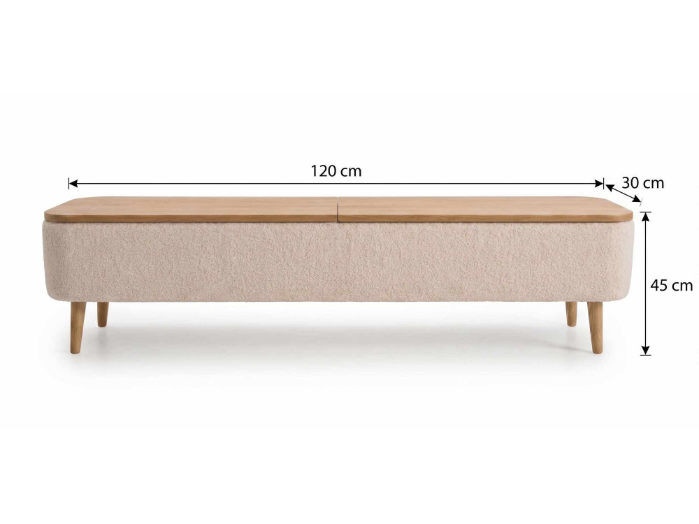 "Sarven" Wooden TV Stand - 120 x 30 x 45 cm - White
