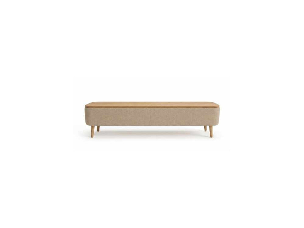 "Sarven" Wooden TV Stand - 120 x 30 x 45 cm - Beige