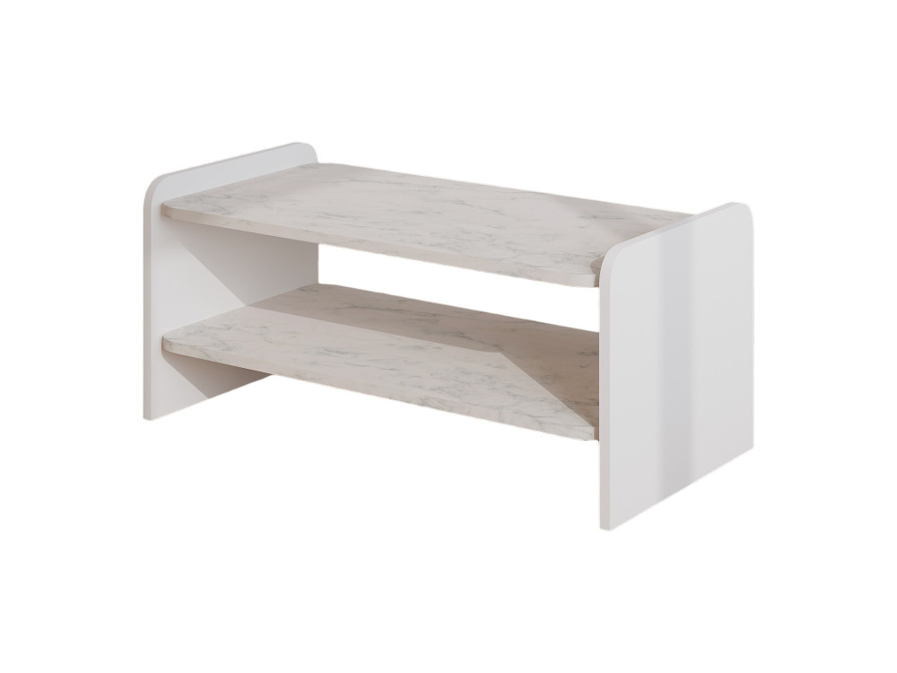 "Amon" Wooden Coffee Table - 90 x 45 x 40 cm - White