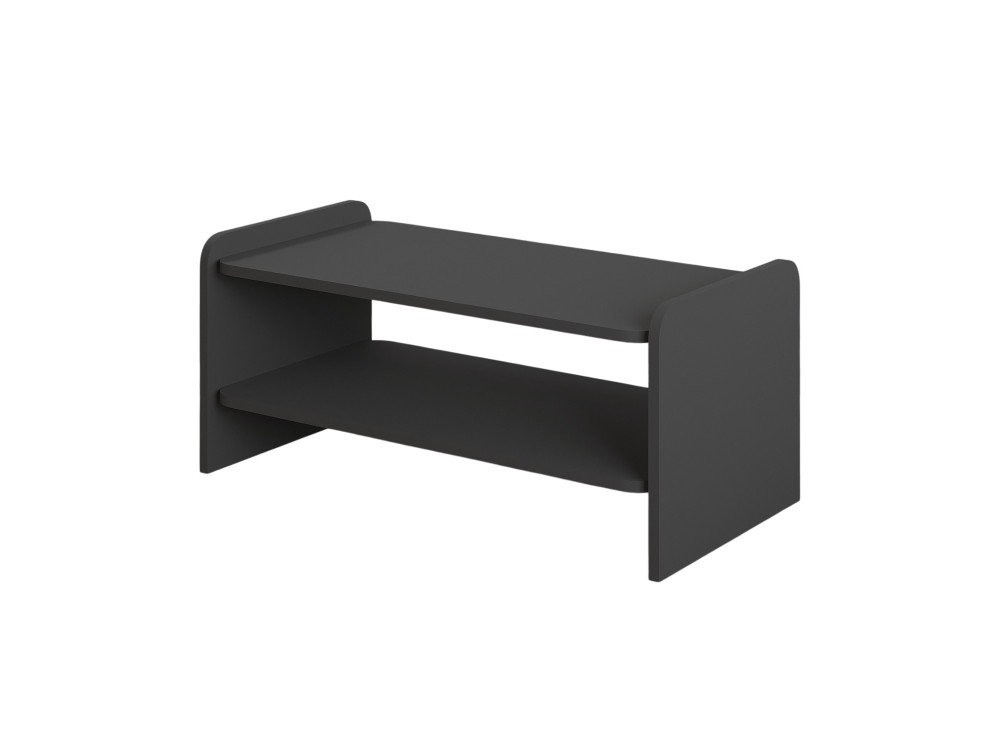 "Amon" Wooden Coffee Table - 89.8 x 39.8 x 44.8 cm - Anthracite