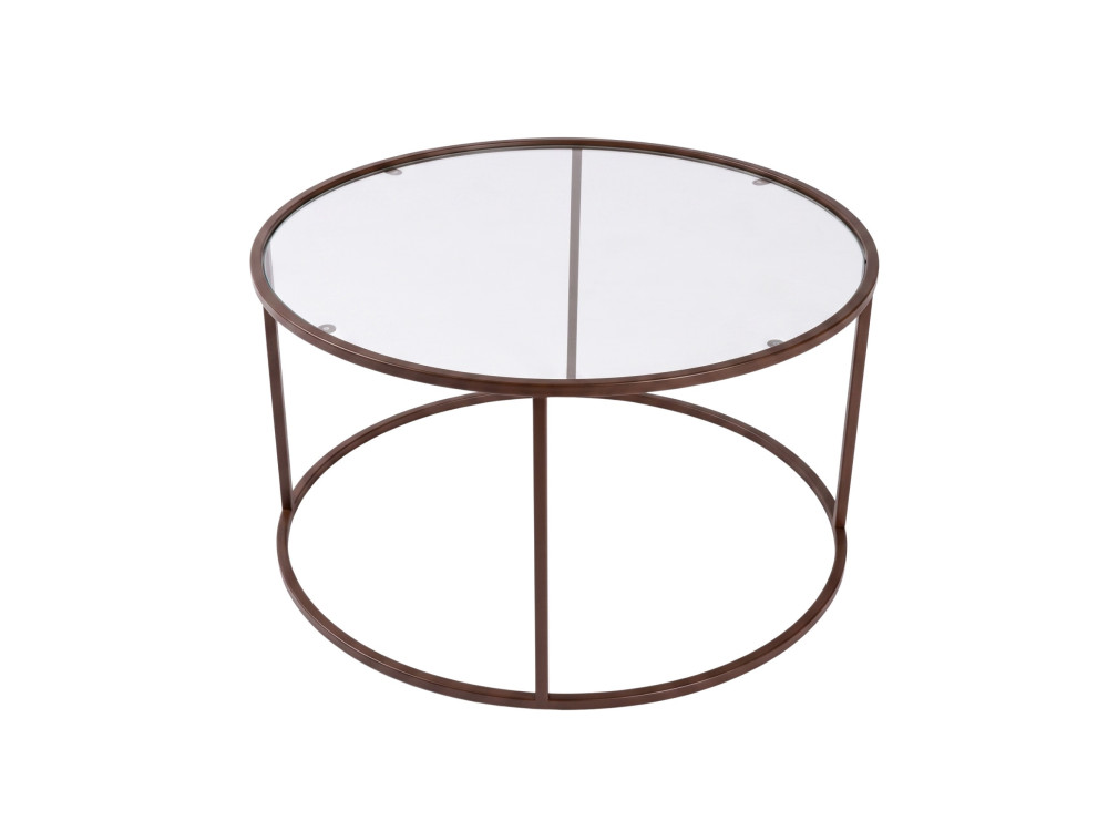 "Brown-Trs-80-Nrd-Srk" Wooden Coffee Table - 80 x 80 x 43 cm - Brown