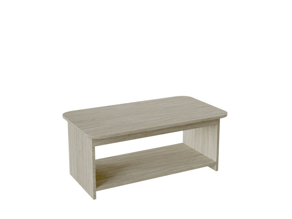 "Chb1" Wooden Coffee Table - 100 x 50 x 42 cm - Travertine