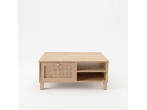 "Dune" Wooden Coffee Table - 90 x 60 x 39 cm - Oak