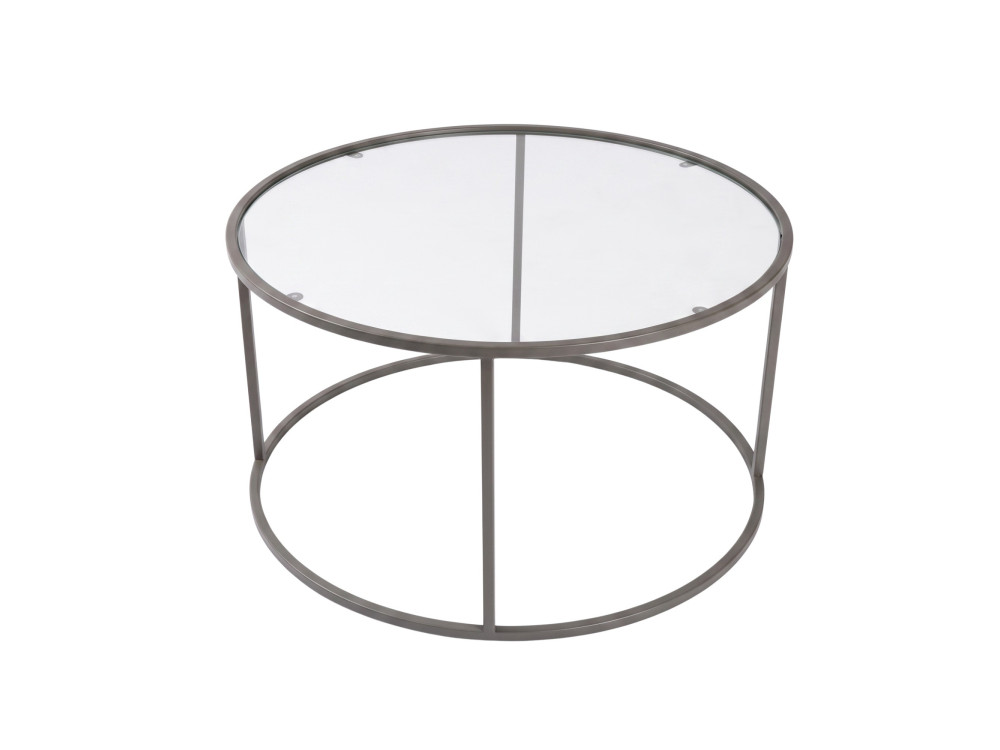"Grey-Trs-80-Nrd-Srk" Wooden Coffee Table - 80 x 80 x 43 cm - Gray