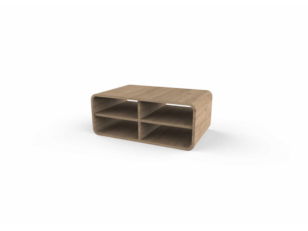 "ROVEL" Wooden Coffee Table - 80 x 50 x 32 cm - Natural