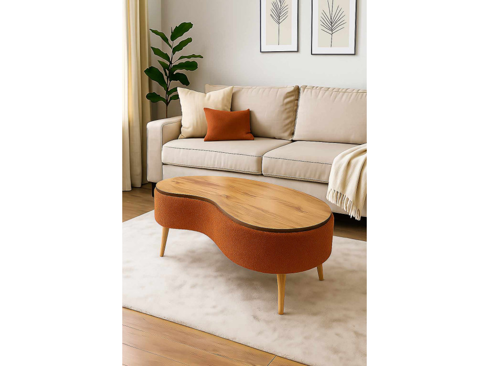 "Vera" Wooden Coffee Table - 98 x 50 x 45 cm - Brown