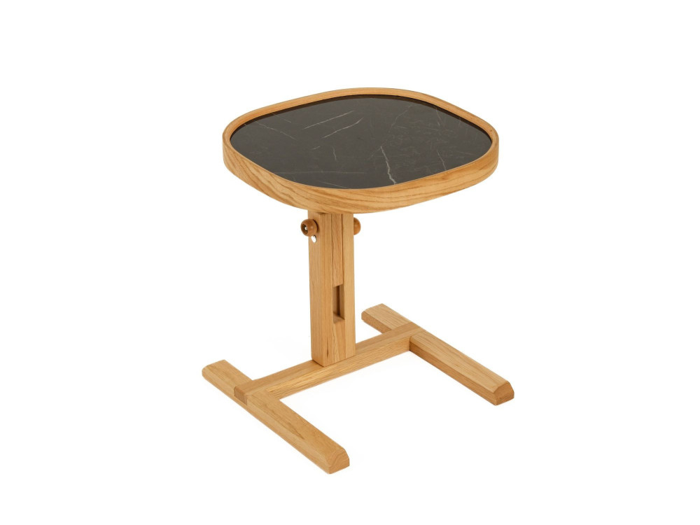 "Opus Kare 42" Wooden Side Table - 42 x 42 x 57 cm - Oak