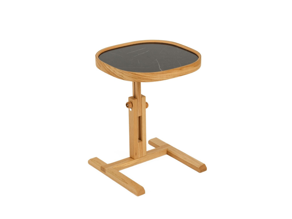"Opus Kare 42" Wooden Side Table - 42 x 42 x 57 cm - Oak
