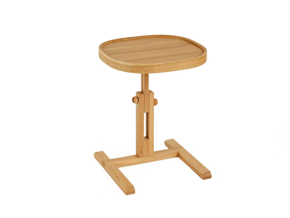 "Opus Kare 42" Wooden Side Table - 42 x 42 x 57 cm - Oak