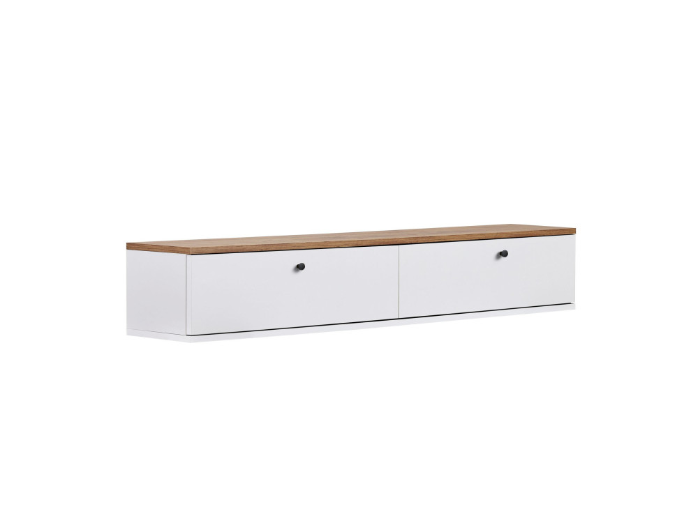 "Ligne 160" Wooden TV Stand - 160 x 25 x 25 cm - White