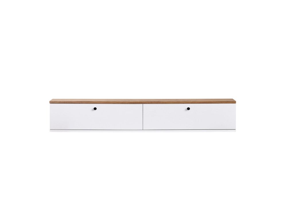 "Ligne 160" Wooden TV Stand - 160 x 25 x 25 cm - White