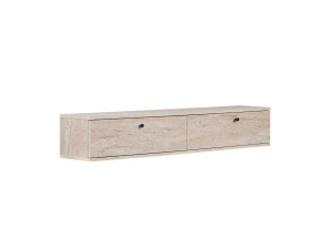 "Ligne 160" Wooden TV Stand - 160 x 25 x 25 cm - Travertine