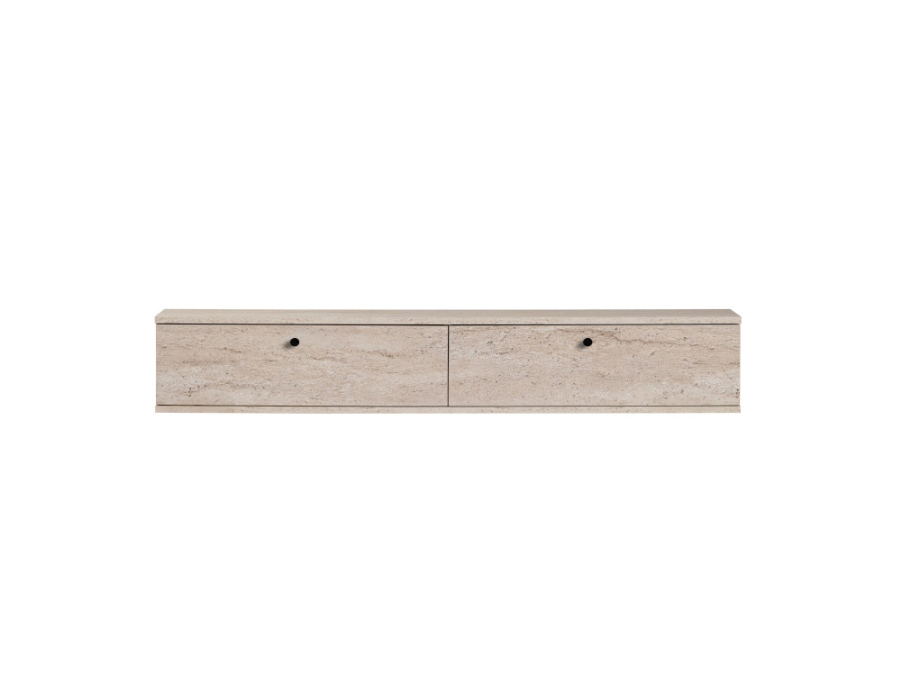 "Ligne 160" Wooden TV Stand - 160 x 25 x 25 cm - Travertine