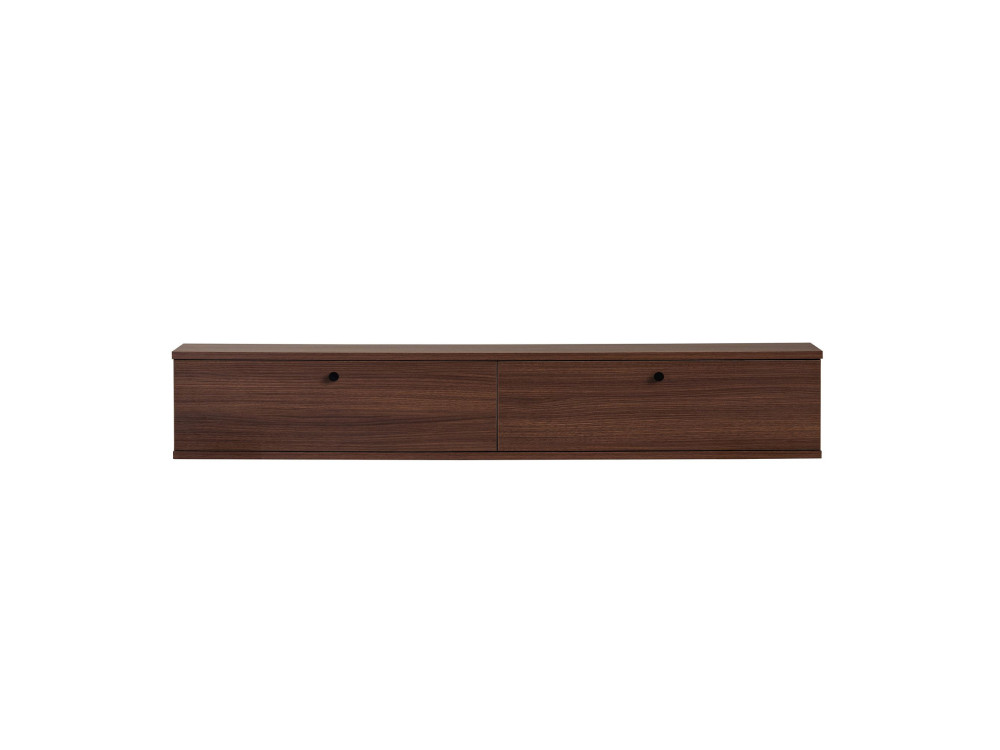 "Ligne 160" Wooden TV Stand - 160 x 25 x 25 cm - Walnut
