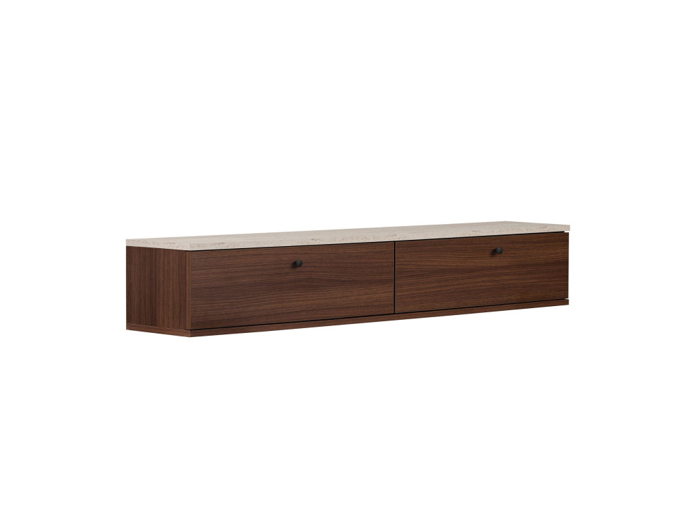 "Ligne 160" Wooden TV Stand - 160 x 25 x 25 cm - Brown