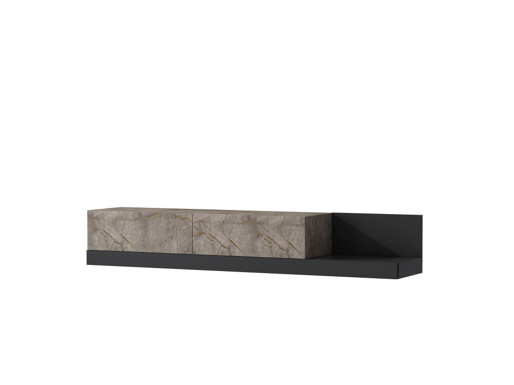 "Major" Wooden TV Stand - 180 x 37 x 30 cm - Anthracite