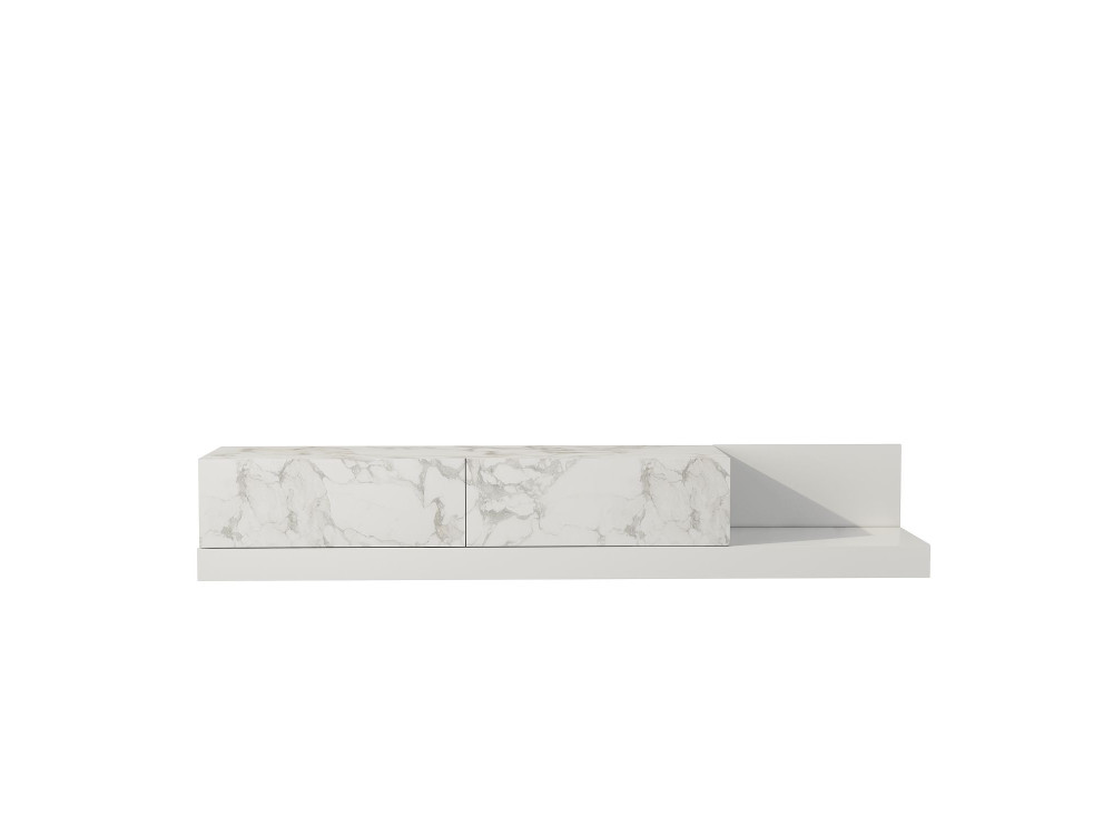 "Major" Wooden TV Stand - 180 x 37 x 30 cm - White