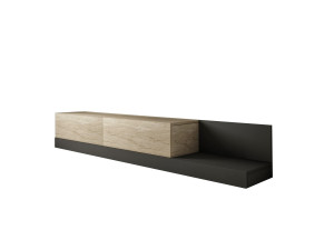 "Major" Wooden TV Stand - 180 x 37 x 30 cm - Beige