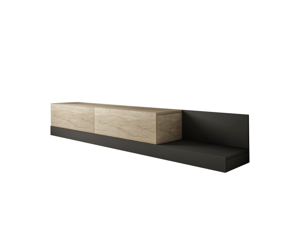 "Major" Wooden TV Stand - 180 x 37 x 30 cm - Beige