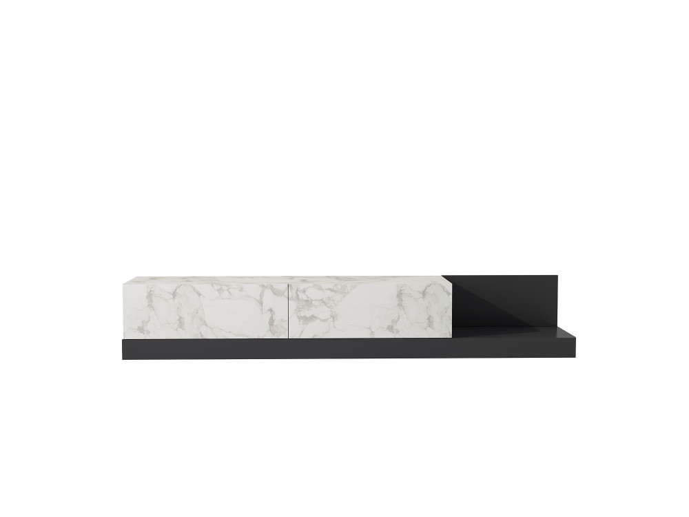 "Major" Wooden TV Stand - 180 x 37 x 30 cm - Gray