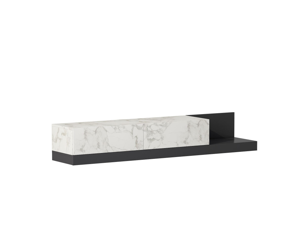 "Major" Wooden TV Stand - 180 x 37 x 30 cm - Gray