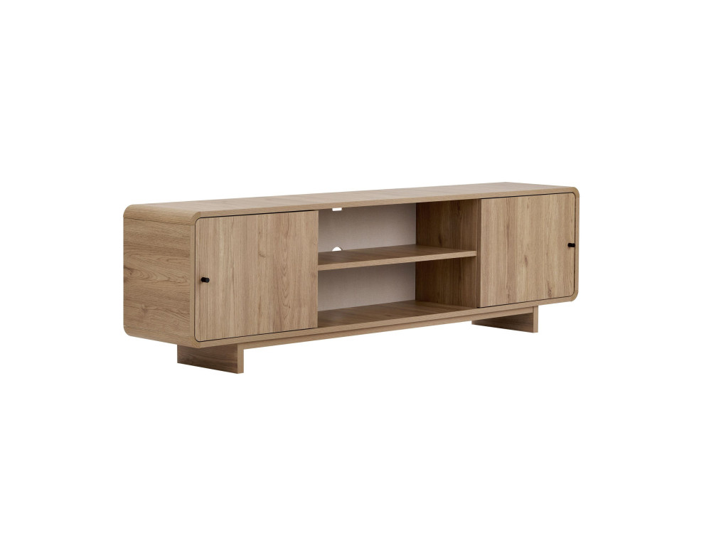 "Mirel" Wooden TV Stand - 180 x 34 x 52 cm - Oak