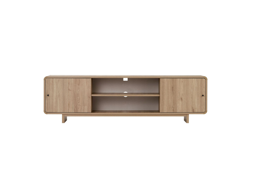 "Mirel" Wooden TV Stand - 180 x 34 x 52 cm - Oak
