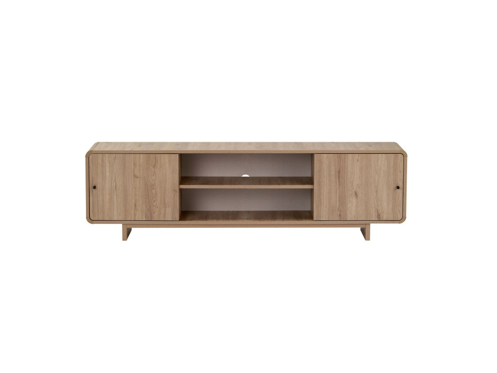 "Mirel" Wooden TV Stand - 180 x 34 x 52 cm - Oak