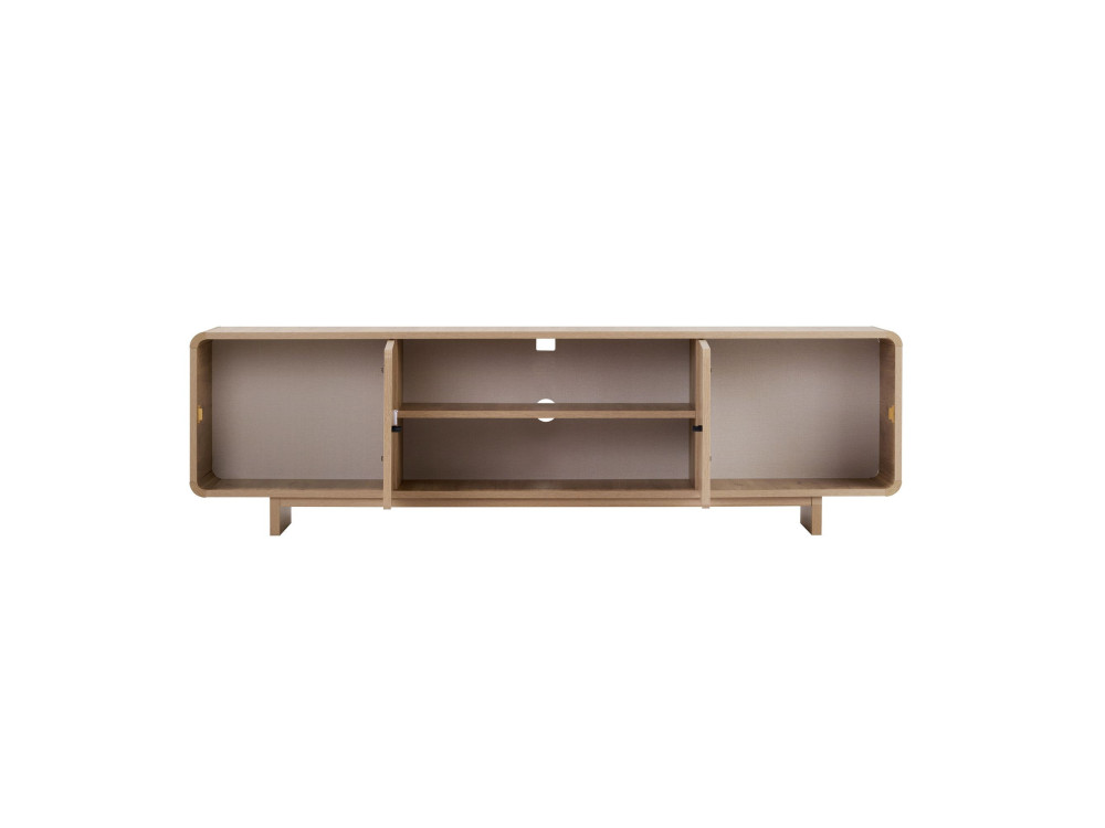 "Mirel" Wooden TV Stand - 180 x 34 x 52 cm - Oak