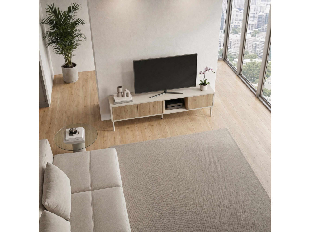 "VENTRO" Wooden TV Stand - 150 x 36 x 40 cm - Beige