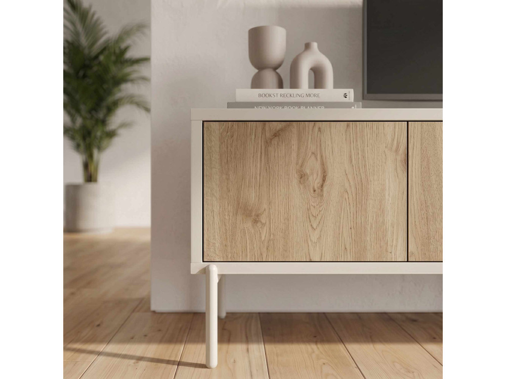 "VENTRO" Wooden TV Stand - 150 x 36 x 40 cm - Beige