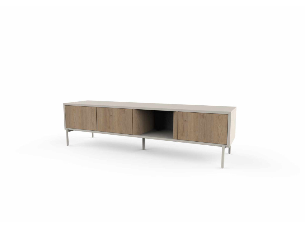 "VENTRO" Wooden TV Stand - 150 x 36 x 40 cm - Beige