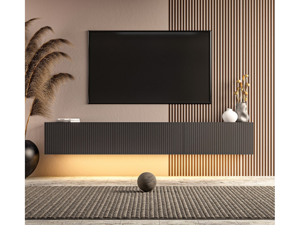 "Ada" Wooden TV Stand - 180 x 31 x 29 cm - Anthracite