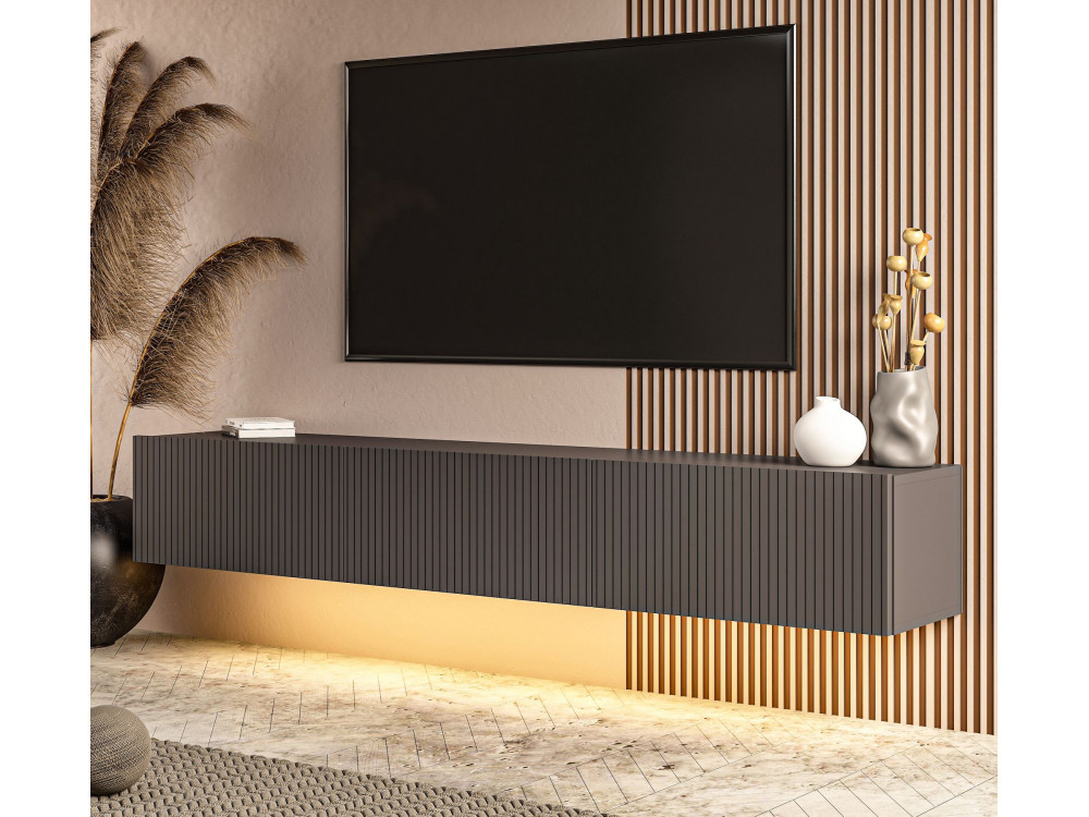 "Ada" Wooden TV Stand - 180 x 31 x 29 cm - Anthracite