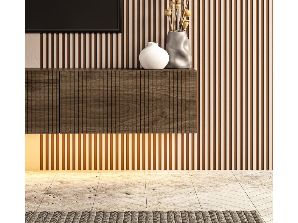 "Ada" Wooden TV Stand - 180 x 31 x 29 cm - Walnut